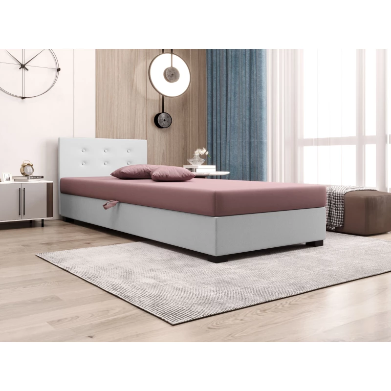 Jednolôžková posteľ 90x195 AJKA 2 - ružová / biela