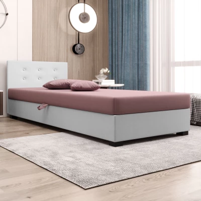 Jednolôžková posteľ 120x195 AJKA 2 - ružová / biela