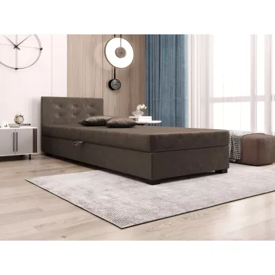 Jednolôžková posteľ 90x195 AJKA 2 - tmavo hnedá