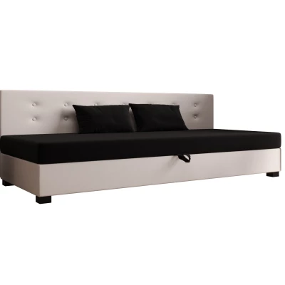 Jednolôžková posteľ 110x195 AJKA BIZ 1 - čierna / ecru