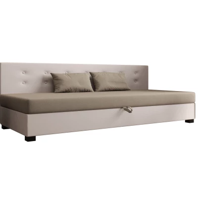 Jednolôžková posteľ 80x195 AJKA BIZ 1 - hnedá / ecru