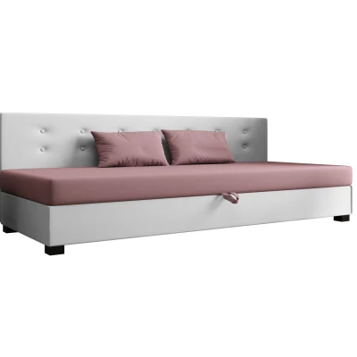 Jednolôžková posteľ 80x195 AJKA BIZ 1 - ružová / biela