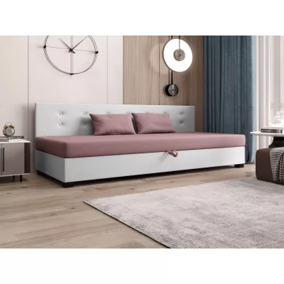 Jednolôžková posteľ 80x195 AJKA BIZ 1 - ružová / biela