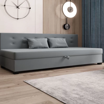 Jednolôžková posteľ 90x195 AJKA BIZ 1 - modrošedá