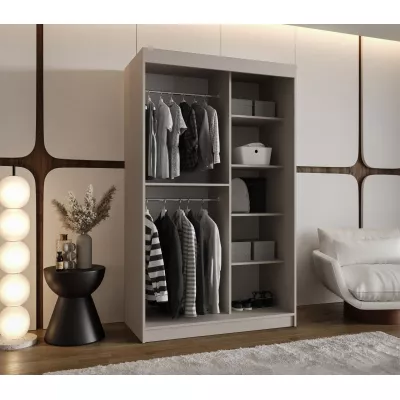 Šatníková skriňa 120 cm CASANDRA so zrkadlom - kašmír / čierna