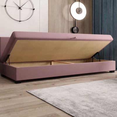 Jednolôžková posteľ 80x195 AJKA BIZ 2 - čierna / ecru