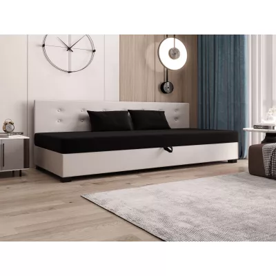 Jednolôžková posteľ 100x195 AJKA BIZ 2 - čierna / ecru