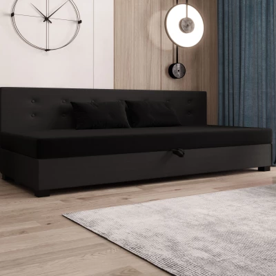 Jednolôžková posteľ 80x195 AJKA BIZ 2 - čierna / šedá