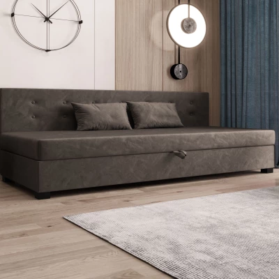 Jednolôžková posteľ 100x195 AJKA BIZ 2 - tmavo hnedá