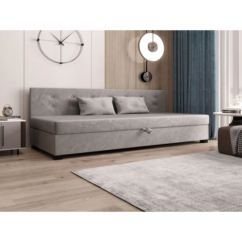 Jednolôžková posteľ 110x195 AJKA BIZ 2 - svetlo šedá