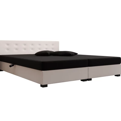 Manželská posteľ 140x200 AJKA DOUBLE 1 - čierna / ecru