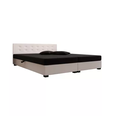 Manželská posteľ 160x200 AJKA DOUBLE 1 - čierna / ecru