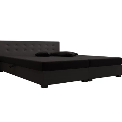 Manželská posteľ 140x200 AJKA DOUBLE 1 - čierna / šedá