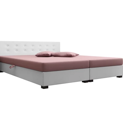 Manželská posteľ 160x200 AJKA DOUBLE 1 - ružová / biela