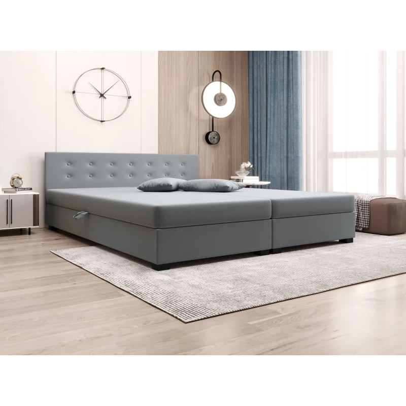 Manželská posteľ 140x200 AJKA DOUBLE 1 - modrošedá