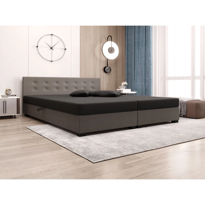 Manželská posteľ 180x200 AJKA DOUBLE 2 - šedá / svetlo šedá