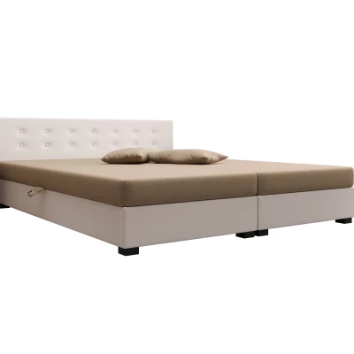 Manželská posteľ 180x200 AJKA DOUBLE 2 - hnedá / ecru