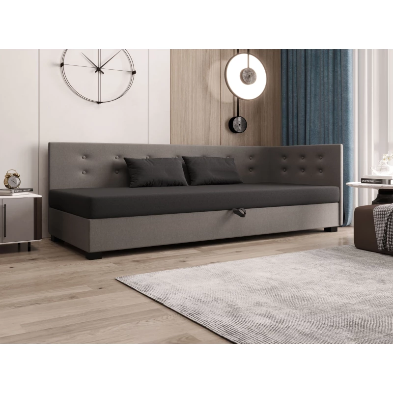 Jednolôžková posteľ 100x195 AJKA PLUS 1 - šedá / svetlo šedá