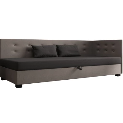 Jednolôžková posteľ 120x195 AJKA PLUS 1 - šedá / svetlo šedá