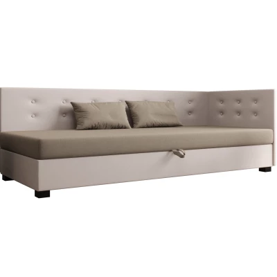 Jednolôžková posteľ 80x195 AJKA PLUS 1 - hnedá / ecru