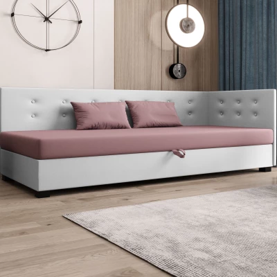 Jednolôžková posteľ 110x195 AJKA PLUS 1 - ružová / biela