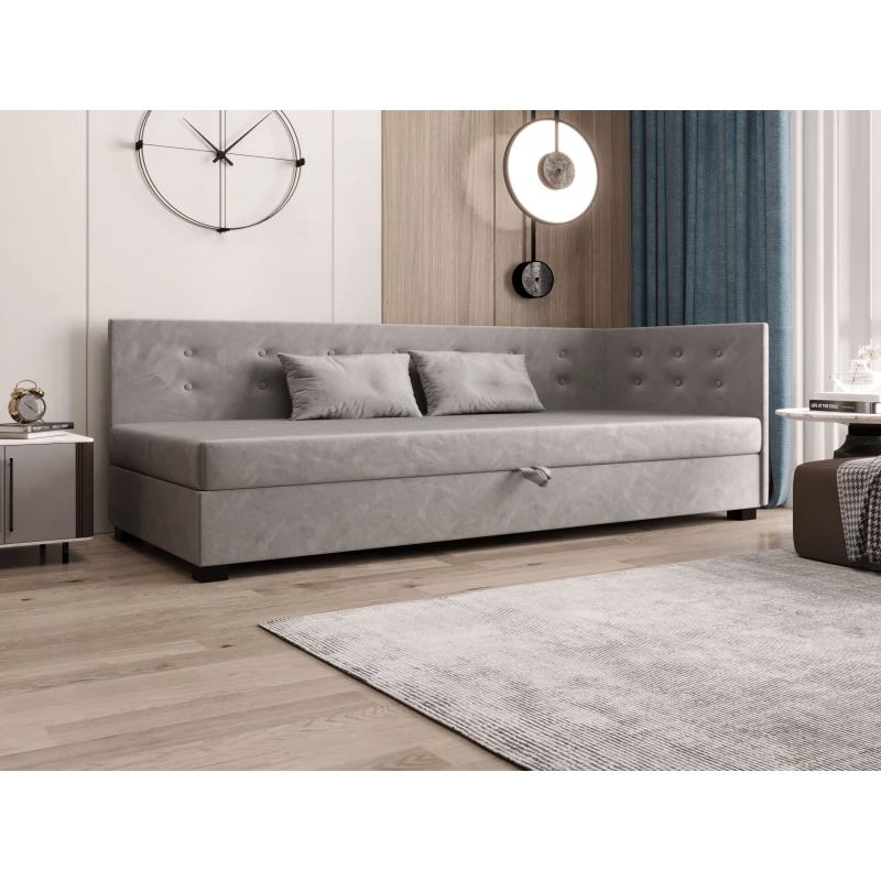 Jednolôžková posteľ 100x195 AJKA PLUS 1 - svetlo šedá