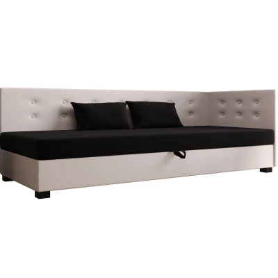 Jednolôžková posteľ 120x195 AJKA PLUS 2 - čierna / ecru