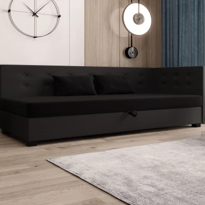 Jednolôžková posteľ 80x195 AJKA PLUS 2 - čierna / šedá