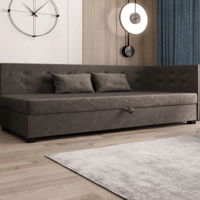 Jednolôžková posteľ 80x195 AJKA PLUS 2 - tmavo hnedá