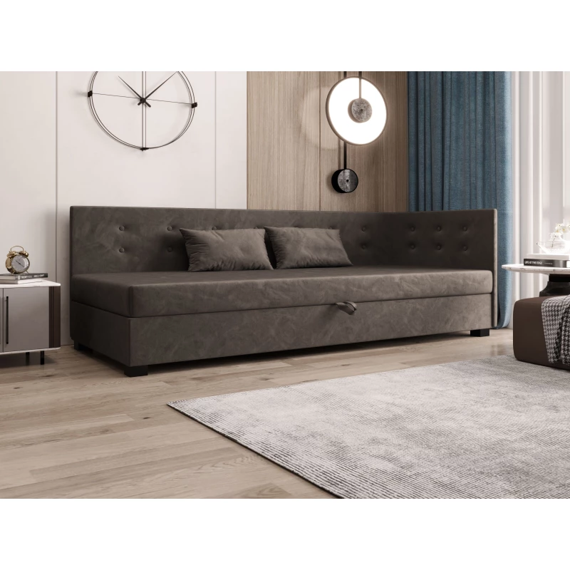 Jednolôžková posteľ 100x195 AJKA PLUS 2 - tmavo hnedá