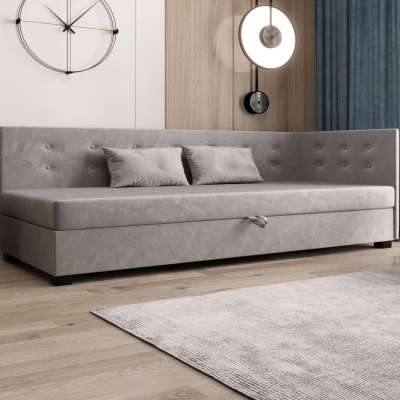 Jednolôžková posteľ 110x195 AJKA PLUS 2 - svetlo šedá