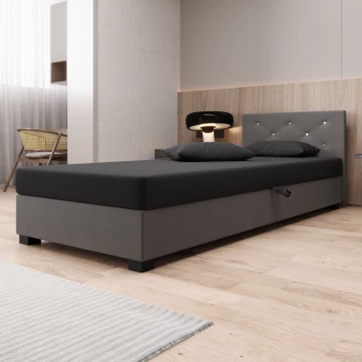 Čalúnená posteľ 80x195 MILEKA 1 - šedá / svetlo šedá