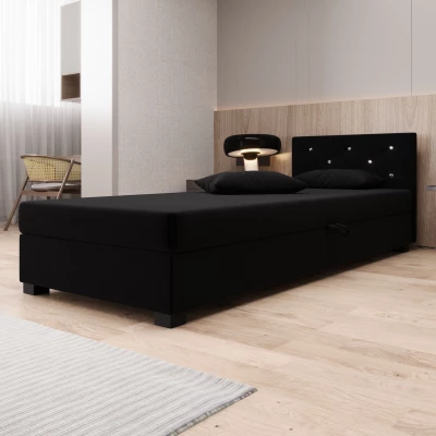 Čalúnená posteľ 80x195 MILEKA 1 - čierna