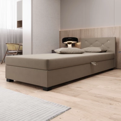 Čalúnená posteľ 120x195 MILEKA 1 - hnedá