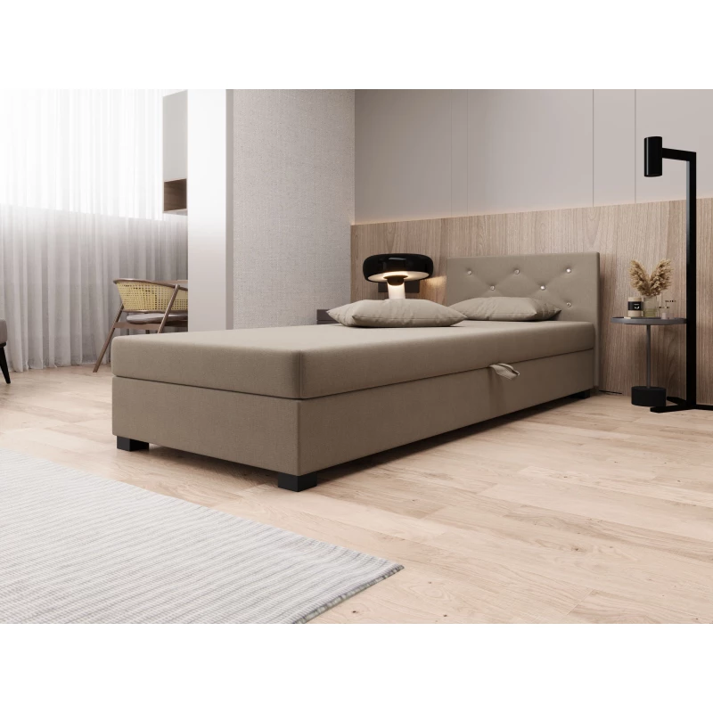 Čalúnená posteľ 120x195 MILEKA 1 - hnedá