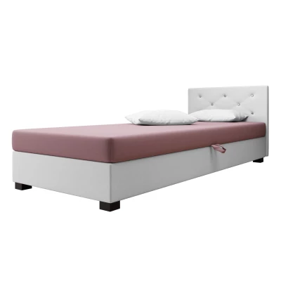 Čalúnená posteľ 80x195 MILEKA 1 - ružová / biela
