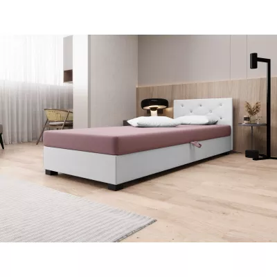 Čalúnená posteľ 80x195 MILEKA 1 - ružová / biela