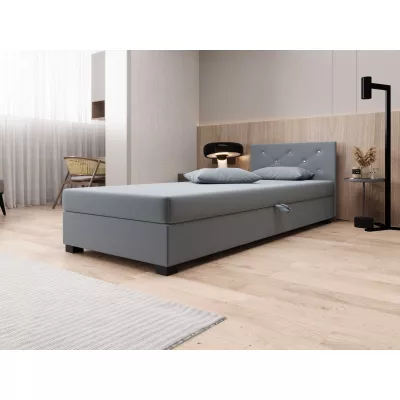 Čalúnená posteľ 90x195 MILEKA 1 - modrošedá