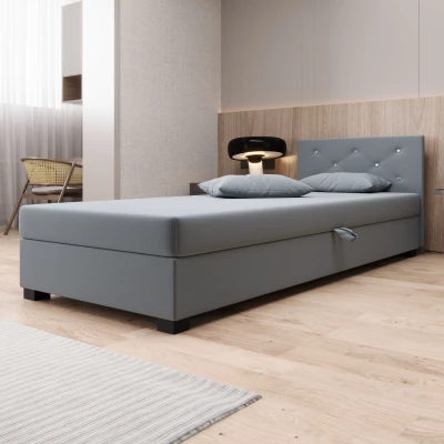 Čalúnená posteľ 100x195 MILEKA 1 - modrošedá