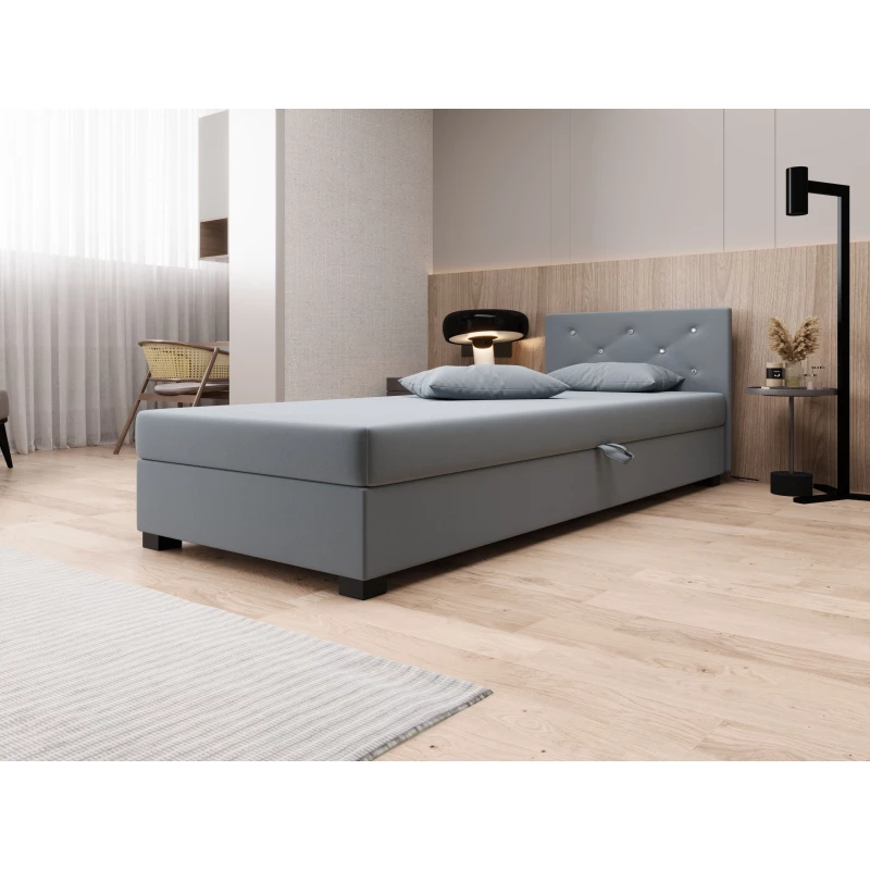 Čalúnená posteľ 110x195 MILEKA 1 - modrošedá