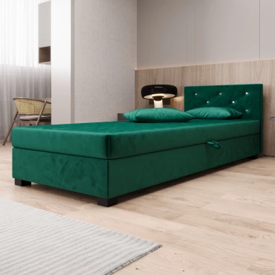 Čalúnená posteľ 100x195 MILEKA 1 - zelená