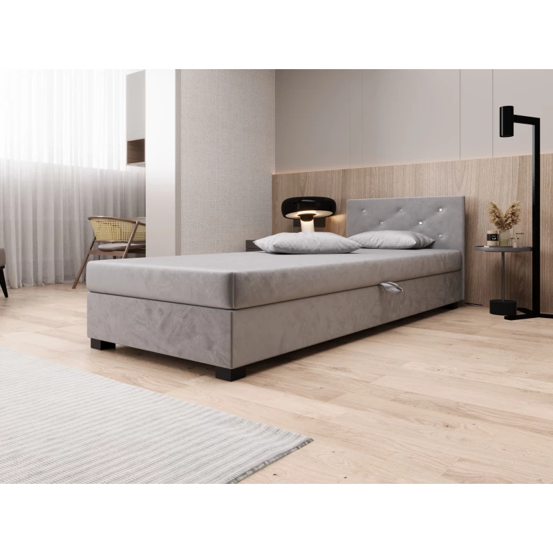 Čalúnená posteľ 90x195 MILEKA 1 - svetlo šedá