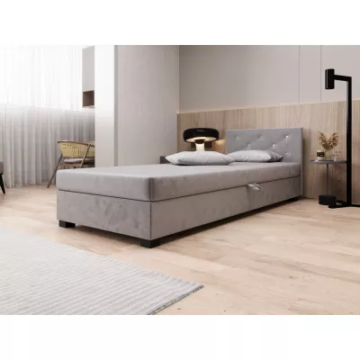 Čalúnená posteľ 110x195 MILEKA 1 - svetlo šedá