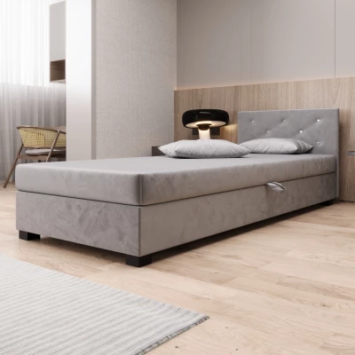Čalúnená posteľ 120x195 MILEKA 1 - svetlo šedá