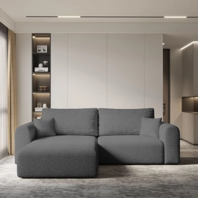 Rohová rozkladacia sedacia súprava ESTEL 2 - šedá, ľavý roh Rohová rozkladacia sedacia súprava ESTEL 2 - šedá, ľavý roh