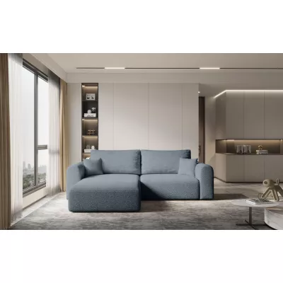 Rohová rozkladacia sedacia súprava ESTEL 2 - šedomodrá, ľavý roh