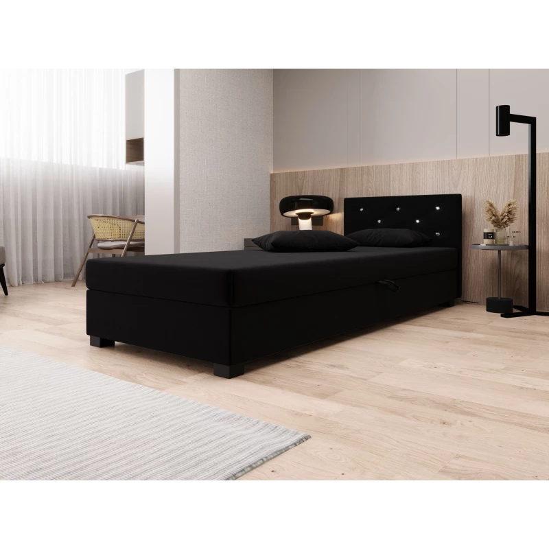 Čalúnená posteľ 110x195 MILEKA 2 - čierna