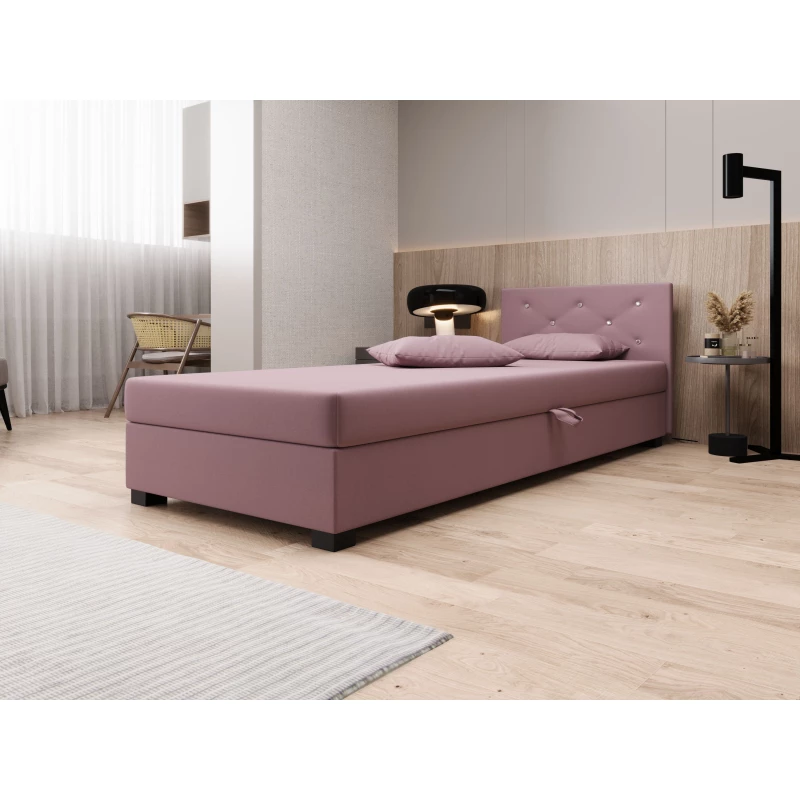 Čalúnená posteľ 110x195 MILEKA 2 - ružová