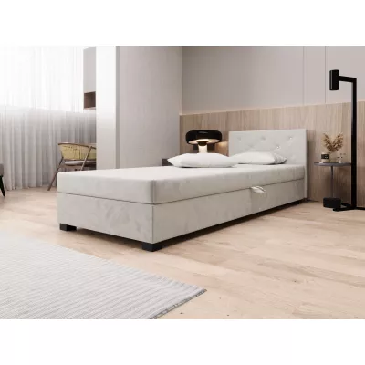 Čalúnená posteľ 90x195 MILEKA 2 - ecru