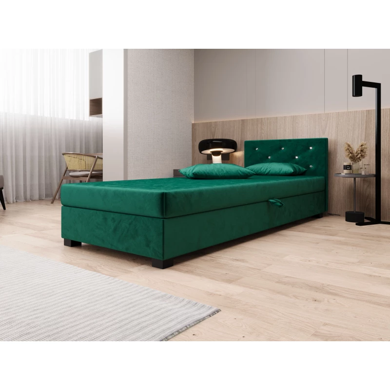 Čalúnená posteľ 110x195 MILEKA 2 - zelená